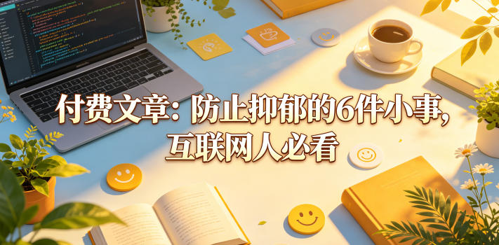 付费文章：防止抑郁的6件小事，互联网人必看！-三禾网络