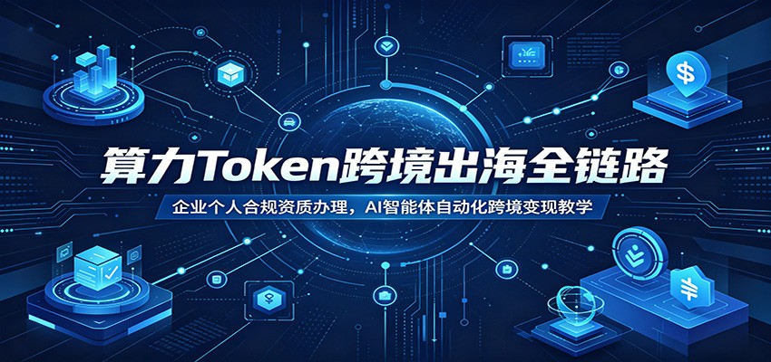 算力Token跨境出海全链路：企业个人合规资质办理，AI智能体自动化跨境变现教学-三禾网络