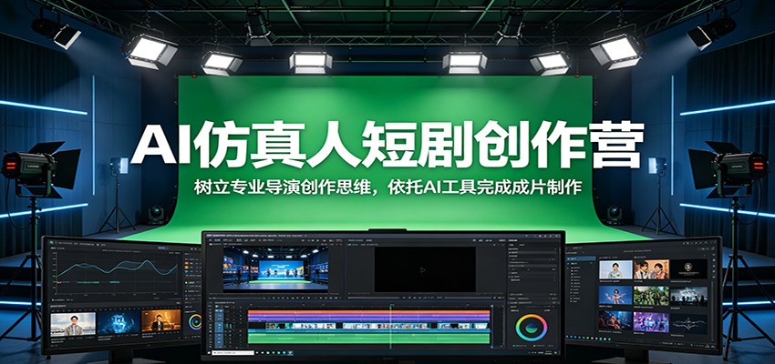 AI仿真人短剧创作营：树立专业导演创作思维，依托AI工具完成成片制作-三禾网络
