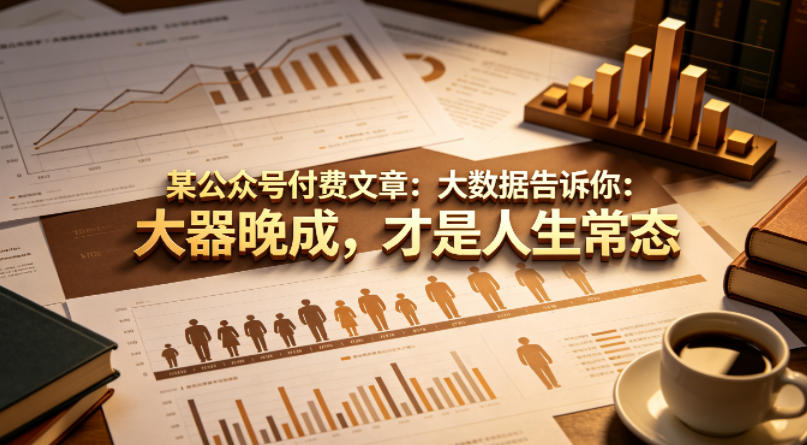某公众号付费文章：大数据告诉你：大器晚成，才是人生常态-三禾网络