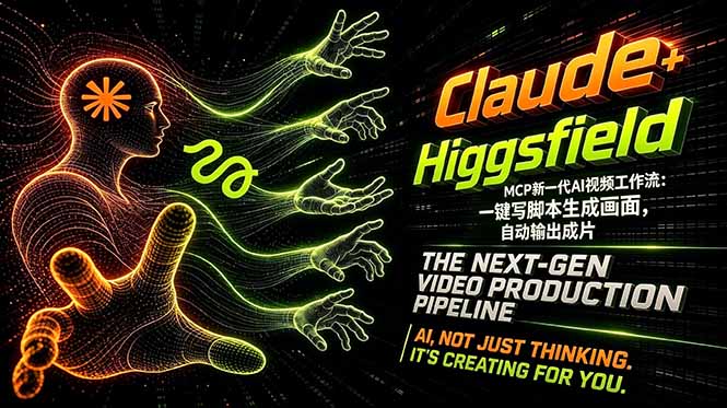 Claude+Higgsfield MCP新一代AI视频工作流：一键写脚本生成画面，自动输出成片-三禾网络