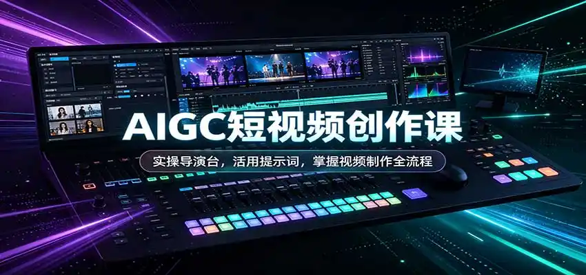 AIGC短视频创作课：实操导演台，活用提示词，掌握视频制作全流程-三禾网络