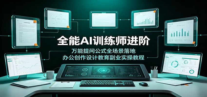 全能AI训练师进阶：万能提问公式全场景落地，办公创作设计教育副业实操教程-三禾网络