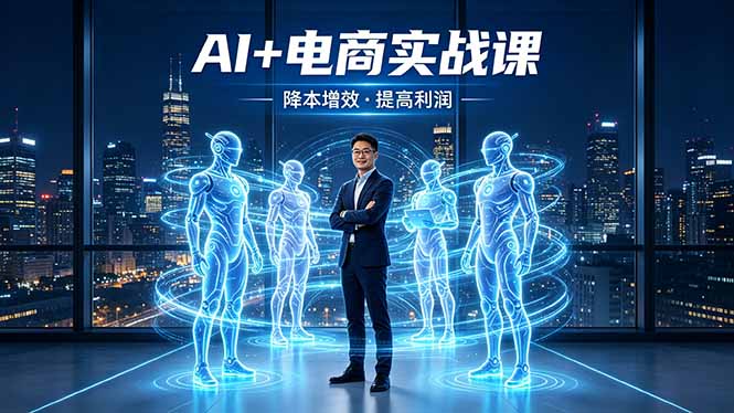 AI+电商实战课，1人+N个AI 智能体，把SOP变AI员工，实现降本增效提高利润-三禾网络