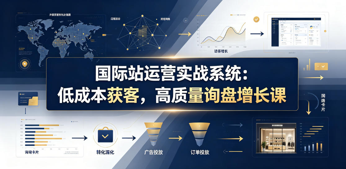 国际站运营实战系统:低成本获客,高质量询盘增长课(更新26年)-三禾网络
