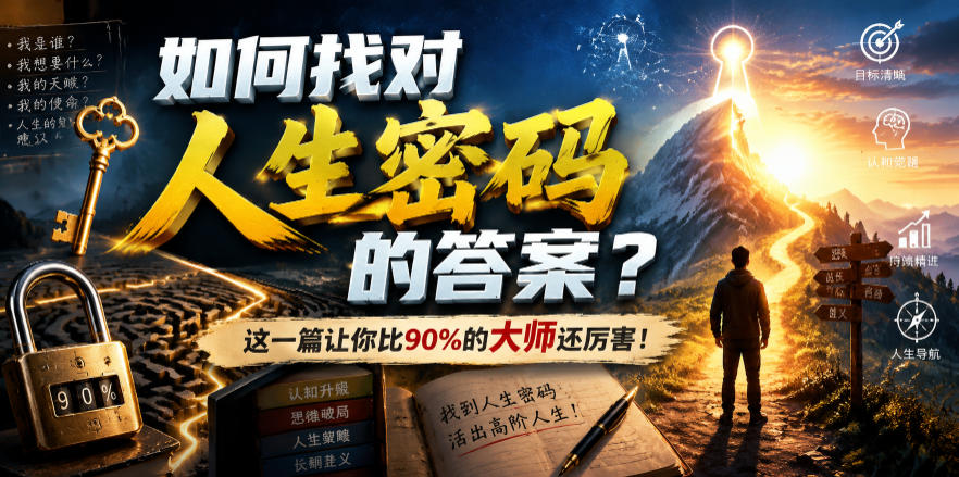 付费文章：如何找对人生密码的答案？这一篇让你比90%的大师还厉害！-三禾网络