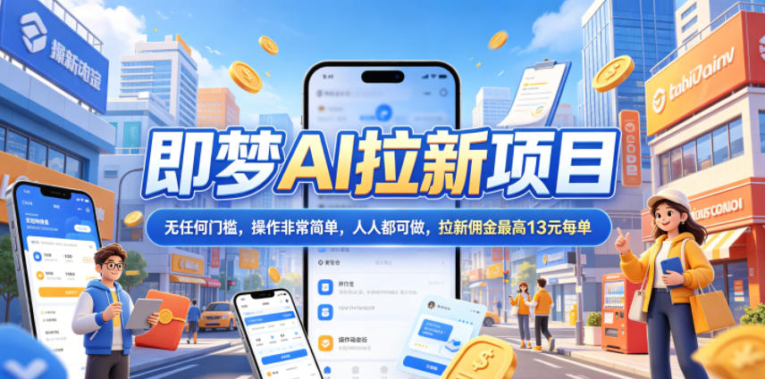 2026年即梦AI拉新项目最新玩法，无任何门槛，操作非常简单，人人都可做，拉新佣金最高13米每单(更新6月24日)-三禾网络